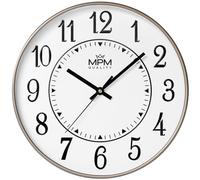 MPM Quality Orologio da parete di design, rosa/nero, moderno, in plastica, vetro, movimento al quarzo Sweep, 295 x 295 x 45 mm, per soggiorno, camera da letto, cucina, ufficio e qualsiasi stanza