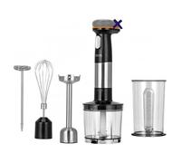 MPM Set frullatore a immersione senza fili con Smooth Touch, senza batteria | Frullatore per purè, base in acciaio inox, contenitore da 500 ml, misurino da 700 ml, montalatte, frusta