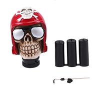 MPODYTSF Accessori per auto Pomello Del Cambio Manuale Universale Skull Pirate Pilot Series Gear Stick Shifter Sostituzioni Accessori Per Auto(Red Pilot)