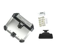 MPODYTSF Baule portaoggetti Per BMW R1200 GS GSA LC R1200GS 2013-2019 2018 2017 2016 2015 2014 Bauletto Portabagagli In Alluminio Per Moto 36L 45L Accessori Per Bauletti(Silver,45l)