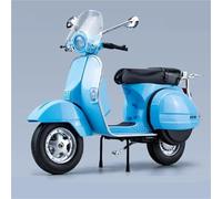 MPODYTSF Modello in Scala 1/10 per Vespa 125 Moto Veicoli Pressofusi Collezionabili Hobby Modellini di Giocattoli Suono E Luce Giocattolo(Blue)