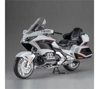 MPODYTSF Modello in Scala 1:11 per Honda Gold Wing GL800 2021 Moto in Lega Pressofusa Modello in Miniatura Giocattolo Ruota Anteriore Sterzo Suono Luce Veicoli Giocattoli(White)