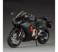 MPODYTSF Modello in Scala Modellino di Moto in Lega 1:9 per Honda CBR 1000RR-R, Pressofuso in Metallo, Modello Sportiva da Strada, con Suono, Luce E Giocattolo, Regalo(Black)