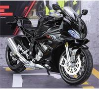 MPODYTSF Modello in Scala per BMW S1000RR Modello di Moto in Lega 1:12, Giocattolo con Luci E Suoni(Black)