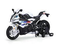 MPODYTSF Modello in Scala per BMW S1000RR Modello di Moto in Lega 1:12, Giocattolo con Luci E Suoni(White)