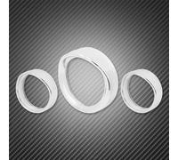 MPODYTSF Protettore della luce 1Set Moto 7 "Faro Anello Di Rivestimento Visiera Stile 4.5" Copertura Della Luce Nebbia Per Harley Per Touring Per Road King Per Electra Glide Per Dyna Softail