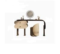 MPOPO Scrivania da Toeletta Dressing Table Bedroom Bed End, Modern Bedside Storage