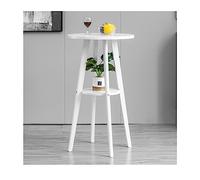 MPOPO Tavolino da bar rotondo retrò in legno massello minimalista americano for la casa Tavolo ristorante casual Tavolo da Cocktail(B)