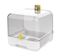 Mppchhn Bagno per Pappagalli - Mangiatoia Estraibile Per Calopsitte | Due In Vasca Trasparente Alimentatore Pulizia Rapida,2 In 1 Per Animali Domestici Da Interno Cortile Giardino Terrazza