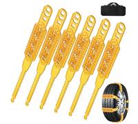 Mppchhn Catene Da Neve | 6 Pezzi Di Catena Da Neve Per Berlina,Copriruota Con Serraggio Automatico - Per Inverno Ghiaccio Terra Urbana Campagna Montagna Camion Berlina SUV Autocaravana