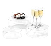 Mppchhn Piattaforme Espositivi per Alimenti | Supporto Trasparente Per Bevande In Esposizione,Mensola Rotonda Cilindrica per Gioielli Fiori Decorazione Casa Negozi Matrimoni