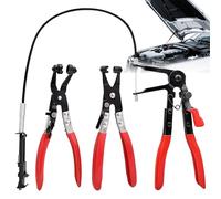 Mppchhn Pinze per Fascette - Kit Fascette Tubo Acqua | Set 3 Pinze Lunghe Per Tubi Per Riscaldamento Motore Elettrico Idraulico Auto