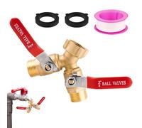 Mppchhn Raccordo A Y Per Tubi | Rubinetto Divergente 2 Vie - Connettore a Flusso Completo Filetatura 19mm per Giardino Cortile Patio Irrigazione Impianti Sprinkler