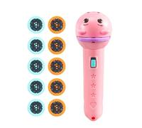 Mppchhn Torcia per Bambini,Proiettore per Bambini con 80 Disegni - Lampada Interattiva Portatile con 10 Dischi Cartoni Animati Gioco Notturno