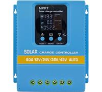 MPPT - Caricatore solare 60A / 80A / 100A selezionabile, doppia USB e protezione a 3 livelli per lampioni / sistemi di alimentazione domestica, display LCD (60A) (80A)