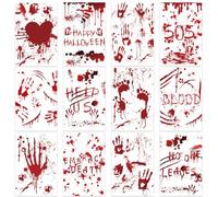MPQDFG 24pcs Halloween Tema Cartolina Lettera Di Invito, Halloween Horror Mano Sanguinante Invita i Bambini a Feste a Tema Spaventoso e Strano