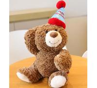 MPQDFG Orso di Peluche, 30cm / 12" Orsacchiotto San Valentino Ti Amo, Teddy Bear Bambola di Peluche, Cuscino Morbido Carino, Simpatico Peluche Regalo per Ragazzi e Ragazze - Marrone Chiaro