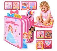 MPQMPQ Busy Board a partire da 1 anno - Giocattoli a partire da 1 2 3 anni Quiet Book Montessori giocattolo per lo sviluppo di abilità fini, giocattolo educativo precoce (abito da principessa)