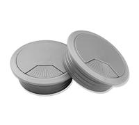 Mprofi MT® 2 Pezzi | Passacavi per Scrivania Argento Ø60mm | Organizzatore per Mobili per Ufficio | Passacavi in Plastica | Organizzatore per Scrivania | Scatola Cavi | Tappo Passacavi Per Scrivania