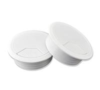 Mprofi MT® 2 Pezzi | Passacavi per Scrivania Bianco Ø80mm | Organizzatore per Mobili per Ufficio | Passacavi in Plastica | Organizzatore per Scrivania | Scatola Cavi | Tappo Passacavi Per Scrivania