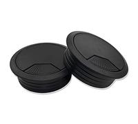 Mprofi MT® 2 Pezzi | Passacavi per Scrivania Nero Ø80mm | Organizzatore per Mobili per Ufficio | Passacavi in Plastica | Organizzatore per Scrivania | Scatola Cavi | Tappo Passacavi Per Scrivania