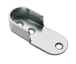 Mprofi MT® 2 Pezzi | Supporti per Tubi Ovali da Armadio | Supporti per Asta Appendiabiti 30x15 mm | Reggitubo in Metallo Nichelato per Guardaroba e Armadi