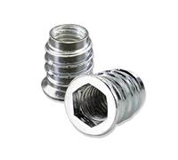 Mprofi MT® 50 Pezzi | Dado Esagonale Inserti M8 x 15mm | Inserti Filettati | Manicotti Filettati | Inserto in Legno per Dadi | per Mobili in Legno | Dado a Vite con Chiave Esagonale