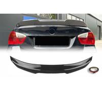MpTuned Spoiler posteriore adatto per BMW serie 3 E90 berlina 2004 - 2013, spoiler labbro bagagliaio in stile PSM, plastica ABS effetto carbonio, design sportivo, facile da installare