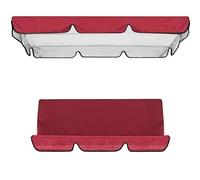 MPYEKP Set di Ricambio per Altalena da Giardino, Imperméable en 190T Oxford, Impermeabile e Resistente al Sole, per Ombrelloni a 2 e 3 Posti(Red,Top:195 * 125 * 15cm)