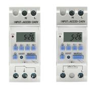 MPYJDTOI Elettronico settimanale 7 Giorni programmabile Digitale Tempo relè Timer Interruttore di Controllo AC 220V 230V 12V 24V 48V 16A Montaggio su Guida DIN THC15A(1NO 12V AC DC)