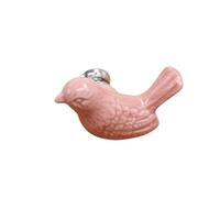 MPYJDTOI Maniglie for cassetti in Ceramica a Forma di Colomba della Pace, Maniglie for Uccelli in Cartone Animato 3D, for mobili alla Moda e Creative, ferramenta(Pink)