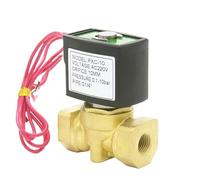 MPYJDTOI Normally Close 2 Way Water Brass Solenoid Valve 1/4" 3/8" 1/2" BSP Orifice 10mm 220V AC PXC-W11011 NBR Compact(1/2",AC110V)