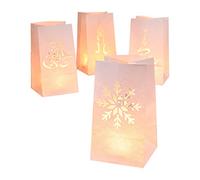 MQ Pack of 8 Christmas Decoration Lanterns Lanterne Decorative Bags-Light Candle Bag