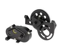 MQAIBENG Custodia di trasferimento overdrive al 30% e set di montaggio motore anteriore for telaio Sherpa Crawler 1/10 RC(Black Set)