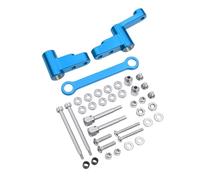 MQAIBENG Gruppo sterzo in Metallo a Zero Gap con Collegamento a 10 Cuscinetti in Acciaio for 1/14 M-JX 14301 14303 14304 Versione aggiornata(Steering Group Blue)