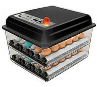 MQDLJSE Incubatrice per Uova, Display a LED per incubatrice Digitale Completamente Automatica per pollame, Controllo Automatico della Temperatura e Rotazione delle Uova, 16 Uova