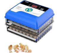 MQDLJSE Incubatrice per Uova, incubatrice Digitale Completamente Automatica, Controllo Automatico della Temperatura delle Uova, Display a LED, Doppia Alimentazione Automatica Intelligente,