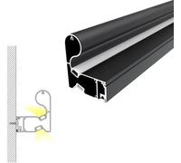 MQDLJSE Kit corrimano per Scale in Alluminio con Canale di Illuminazione a LED, corrimano per Scale luminescente (458 cm/15 Piedi)