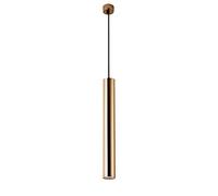 MQDLJSE Lampada a Sospensione cilindrica Moderna in Oro 5W COB LED a Tubo Lungo | Lampada a Sospensione lineare | Luci sospese per Isola Cucina Sala da Pranzo Negozio bancone Bar (4000K, a
