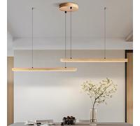 MQDLJSE Lampada a Sospensione lineare a LED Moderna per Isola Cucina, Lampada a Sospensione a Striscia Lunga in Pietra di metà secolo, Lampada a Sospensione dimmerabile da soffitto, Base i