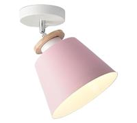 MQDLJSE Lampada da soffitto con Paralume in Ferro, Lampada da soffitto Semi-incassata, Attacco E27/E26, Lampada da soffitto a Risparmio energetico, la Testa della Lampada può Regolare la l