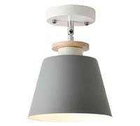 MQDLJSE Lampada da soffitto con Paralume in Ferro, Lampada da soffitto Semi-incassata, Attacco E27/E26, Lampada da soffitto a Risparmio energetico, la Testa della Lampada può Regolare la l