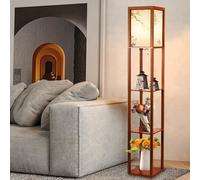 MQDLJSE Lampada da Terra Moderna con Paralume e Lampadina a LED, Lampada da mensola, 3 Temperature di Colore, Paralume ad Alta Trasmissione Luminosa (D)