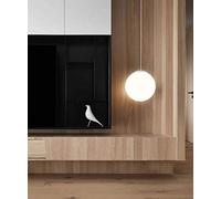 MQDLJSE Lampadario a Sfera in Vetro Semplice Lampadario a Sfera Bianca Lampadario per Scale per Ristorante Negozio di Abbigliamento Creativo Lampada da soffitto Lampada da Camera da Letto