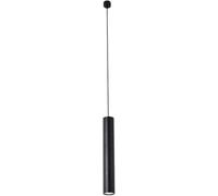 MQDLJSE Lampadario a Sospensione da soffitto a LED Singolo Nero, faretto da soffitto in Alluminio cilindrico, lampadario a Tubo Lungo (3 * 50 cm)
