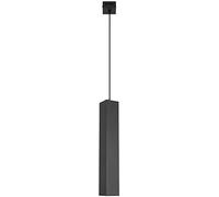 MQDLJSE Lampadario Quadrato Nero a Testa Singola, 3W LED, Tubo Lungo, Lampada a Sospensione in Alluminio, luci a Sospensione per Camera da Letto, Altezza Regolabile, Lampada a Sospensione