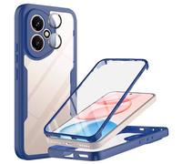 MQERYBV Cover per Honor 400 5G con Protezione Integrata dello Scherm e Pellicola Fotocamera, 360 Gradi Full Case Antiurto Case Rugged Doppia Protezione Custodia, Blu