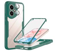 MQERYBV Cover per Honor 400 5G con Protezione Integrata dello Scherm e Pellicola Fotocamera, 360 Gradi Full Case Antiurto Case Rugged Doppia Protezione Custodia, Verde