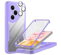 MQERYBV Cover per Honor 400 pro 5G con Protezione Integrata dello Scherm e Pellicola Fotocamera, 360 Gradi Full Case Antiurto Case Rugged Doppia Protezione Custodia,Viola