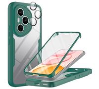 MQERYBV Cover per Honor 400 pro 5G con Protezione Integrata dello Scherm e Pellicola Fotocamera, 360 Gradi Full Case Antiurto Case Rugged Doppia Protezione Custodia, Verde